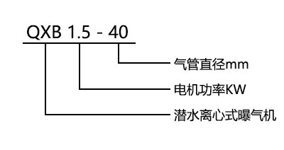 QXB型離心式潛水曝氣機(jī)型號意義